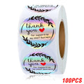 100 - Rainbow Laser Thank You Stickers 1inch Small - View 28 | SAMAG