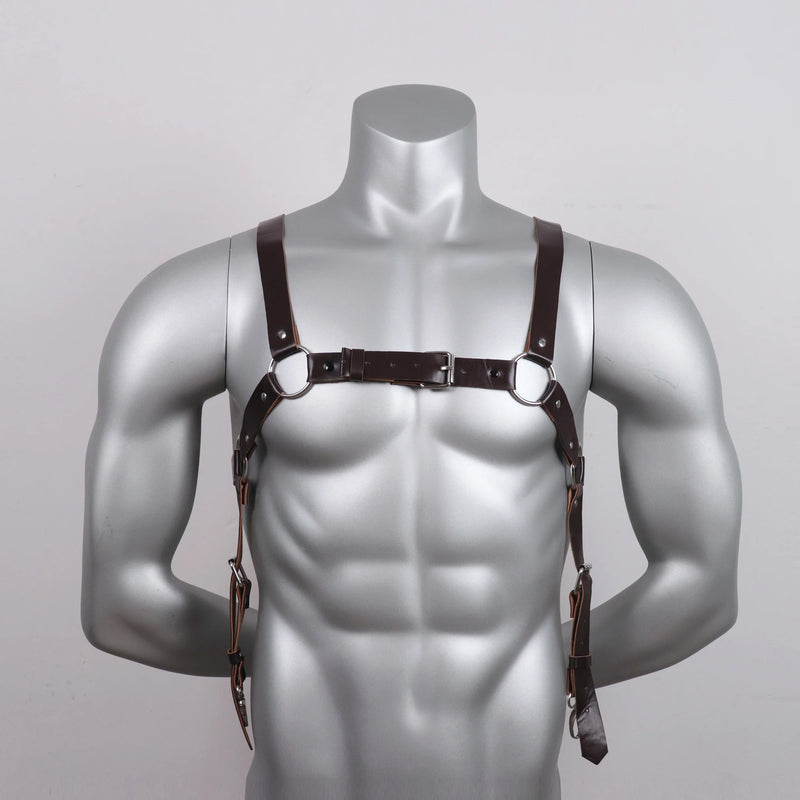 Men's Adjustable Suspenders, Fashionable Casual Back Harness Suspenders