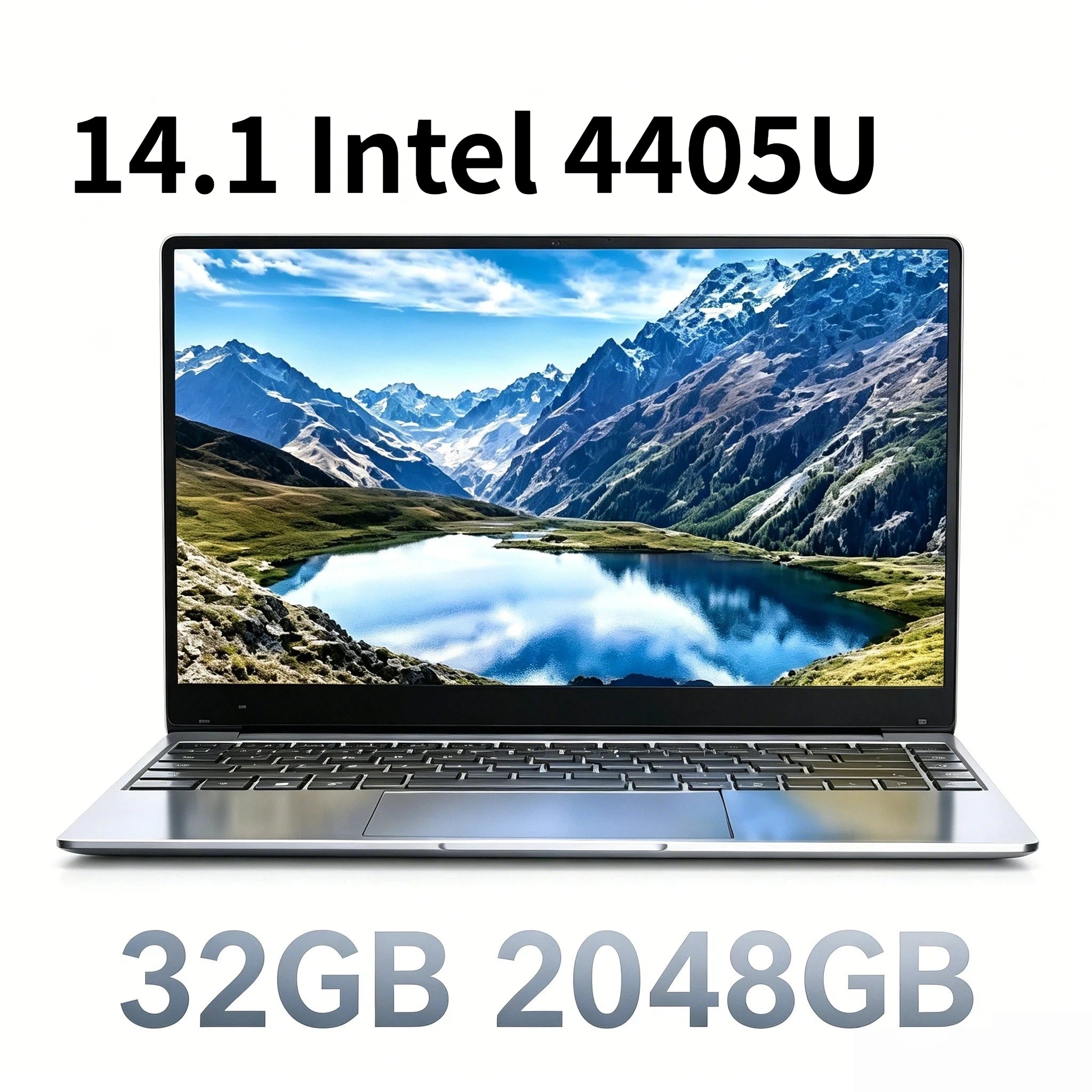 Slim Ultra 14.1 Inch Laptop Intel Pentium 4405U 2.1GHz 2C4T 16GB DDR4 2TB SSD 1920x1080 Gaming Office Study PC Ultra Pro