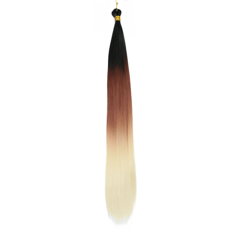 22-28Inch Straight Pony Hair Bundles Crochet Braids Hair Silky Colorful Synthetic Braiding Hair Ombre Synthetic Hair For Women