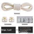 Colorful Spring Lock No Tie Shoelaces 1Pair Round Elastic Quick Lazy Shoelace for Kids Adult Sports Sneakers