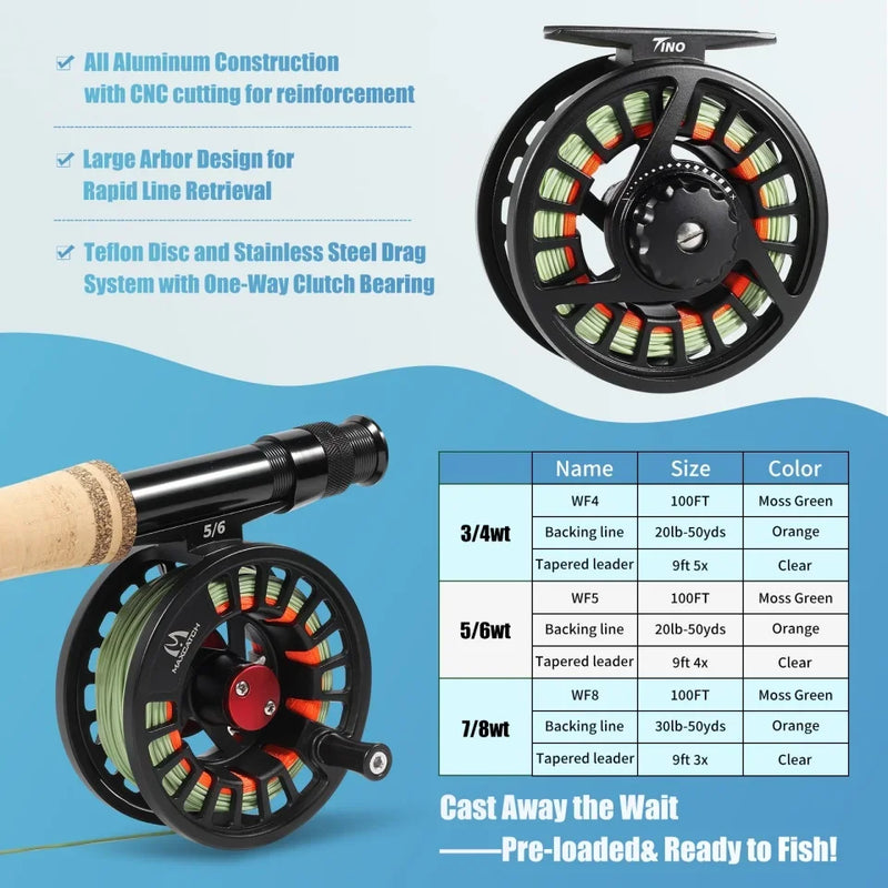 MAXCATCH Extreme-X 3-8WT 8ft4-9ft Fast Action Fly Fishing | SAMAG