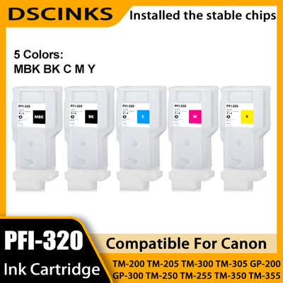 5pack PFI-320 Refillable Ink Cartridge For Canon | SAMAG