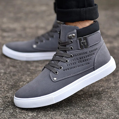 Men's High Top Sneakers Casual Vulcanized Shoes | SAMAG