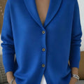 Solid Color Button Knit Hooded Sweater Cardigan Jacket For Autumn Winter New Casual Fashionable Women's Clothing Pulls Femmes