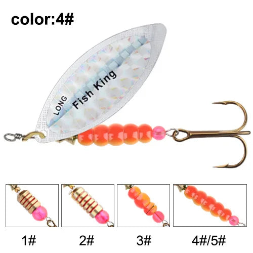 Spinner Lure Bait with Hooks Pesca Wobblers Metal Fishing - View 9 | SAMAG