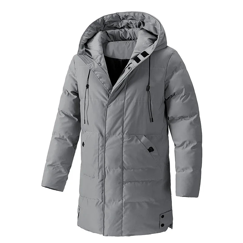 Men's Large Size Winter Cotton-Padded Jacket Trendy Casual Fashionable Versatile Mid-Length Warm Coat