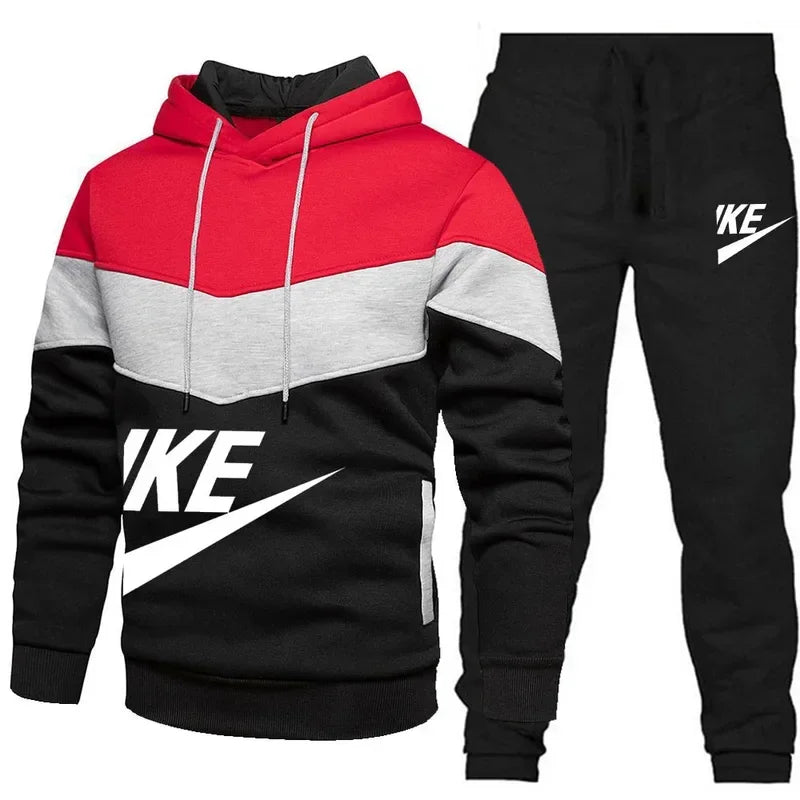 Men Autumn Winter Sets Zipper Hoodie Pants Pieces Casual | SAMAG
