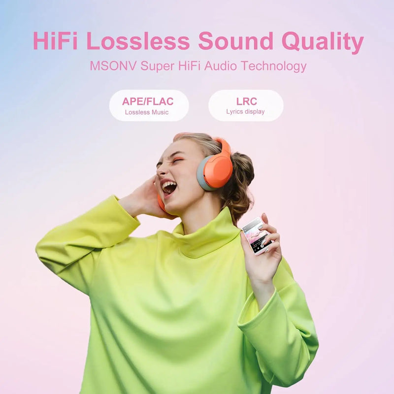 MECHEN 64GB MP3 Player Bluetooth 5.3 with 2.4" Full Touch Screen，Portable Digital Music Player with Speaker，FM Radio, Line Recor