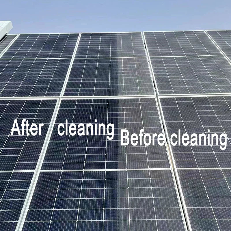 Solar Panel Cleaning Equipment Tools Solar Panel Cleaning Brushes and Rods Kits Solar Panel Cleaning Robots