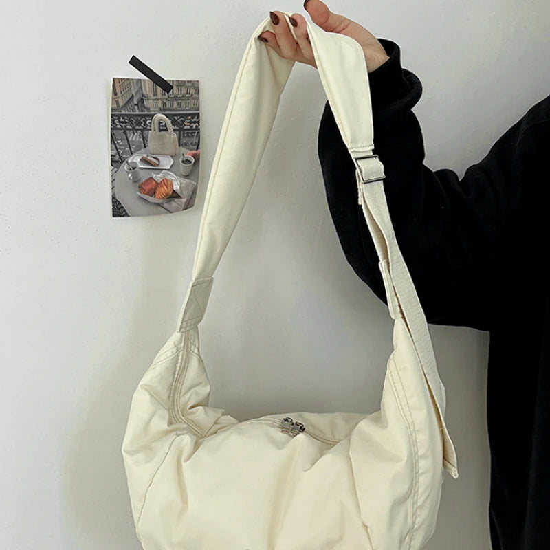 Fashion Hobo Bags Women Large-Capacity Crossbody Dumpling Bag Down Cotton Casual Simple And Versatile Shoulder Bag