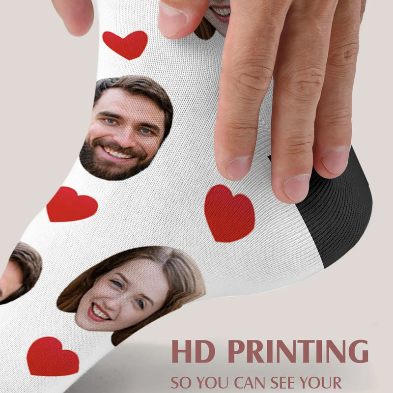 Custom Face Socks Personalized Photo Customizable Funny | SAMAG