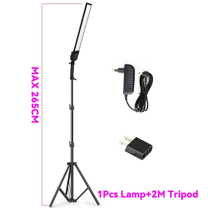 Photography Studio LED Lighting Kit Dimmable LED Video Light Handheld Fill Light With Light Stand 24W 3200K-5500K Photographic
