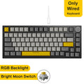 AJAZZ AK820/Pro Wireless Mechanical Keyboard Bluetooth 5.1 2.4G USB-C Wired Hot Swappable RGB Gaming Keyboard Gasket Mount with