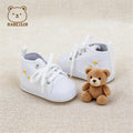 Trendy Cute Embroidered Daisy Sneakers For Baby Girls, Lightweight Non Slip Shoes For Indoor Outdoor Walking, All Seasons