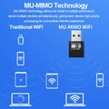 WANJEED AX900 USB WiFi 6 Bluetooth 5.4 Adapter 2in1 Dongle Dual Band 2.4G&5GHz Network Wireless Wlan - Visuel 5 | SAMAG