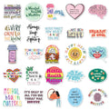 50 Pcs Mental Health Journal Stickers - Inspirational Creative English Text Graffiti, Waterproof AnimeWorlds Store