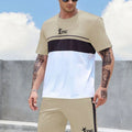 New Summer Vacation Leisure Daily 3D Men's Sports Wear Large Round Neck Short sleeved T - shirt Set Casual - View 16 | SAMAG