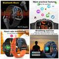 2025 New Military Grade Smart Watch Men 1.96" AMOLED Screen 5ATM Waterproof Simming Sports Fitness Tracker BT Call Smartwatches