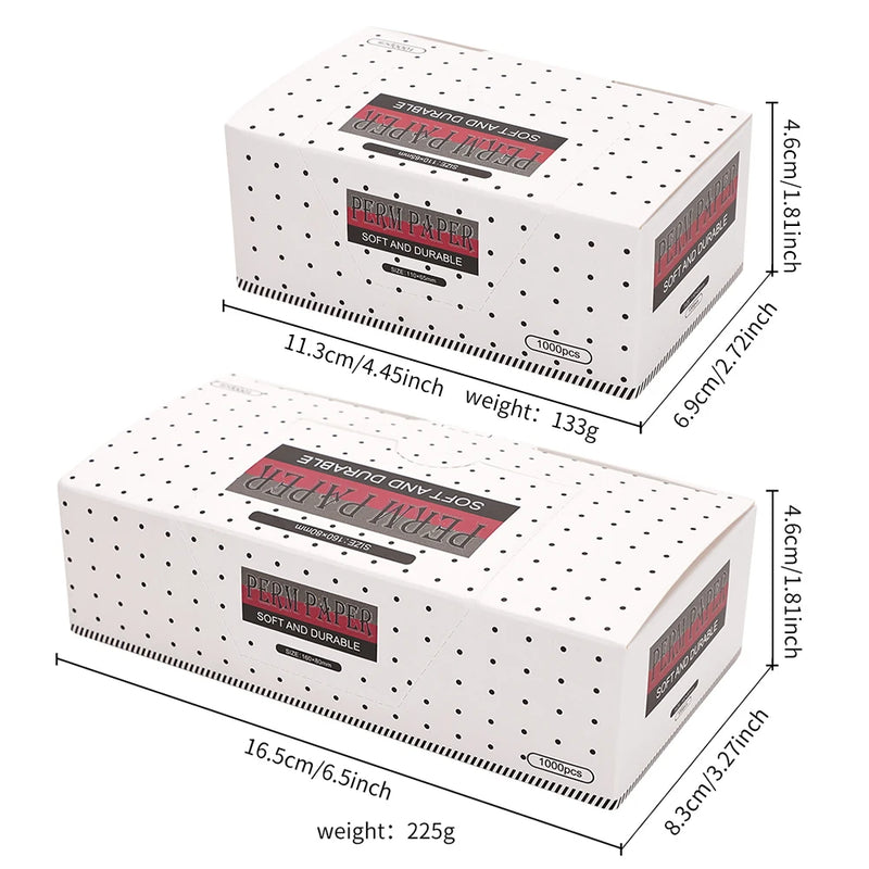 1000sheet /Box Disposable Perm Paper Salon Hair Perming Paper Hair Curler Salon Temperature Resistant Blanching Perm Paper