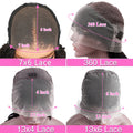 13x6 13x4 Lace Front Wigs Human Hair 36 Inch 7x6 HD Transparent Lace Frontal Wigs 220% Density Brazilian Virgin Straight Human Hair Wigs For Women Pre Plucked With Baby Hair Natural Color