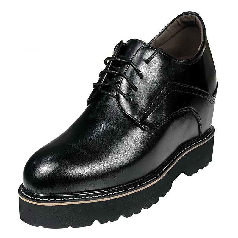 Extra-high 14cm Men's Elevator Shoes Rare Inner Height-enhancing Wedding Leather Shoes Ultra-high Heels Business Stage Shoe Male