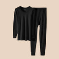 100% Pure Cotton Thermal Underwear Sets Autumn Winter Men's Solid O-neck Tops+Pants Underwear Two Piece Sets Men Long Johns Sets