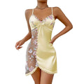 Thin Lace Bow Women's Pajama Dress Embroidered Mesh | SAMAG