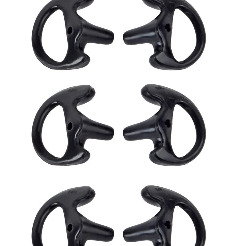 Ear Mold Earbud Replacement Soft Silicone Earpiece for Walkie Talkie Air Acoustic tube headset (Pack of 3 Pairs-Medium)