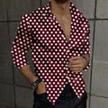 Men's multicolored Dot Geometric Pattern Dress Shirt | SAMAG