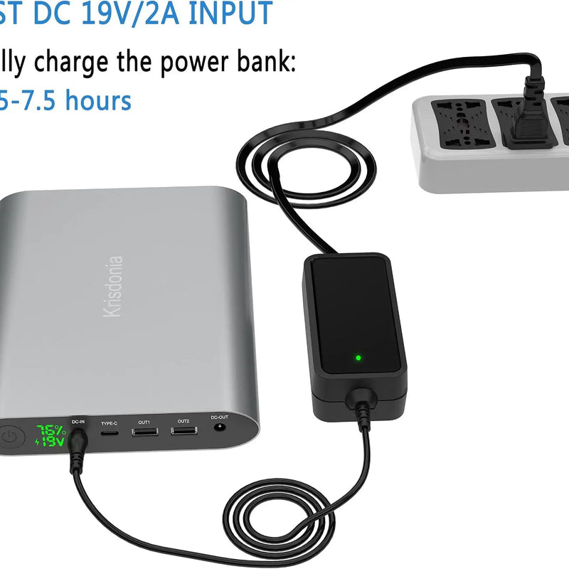Portable Laptop Charger 185Wh/50000mAh External Battery Pack Power Bank for Laptop, Tablet, Projector, Smartphone and Others