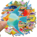 50PCS Fish Transparent Stickers Laptop Decal Living Room Scrapbook Skateboard Luggage Art Waterproof Phone Graffiti Sticker