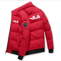 2026 Autumn Winter Men's Thick Warm Jacket Fashion Printed Windproof Coat Casual Zip Up Outerwear Male Parkas M-5XL