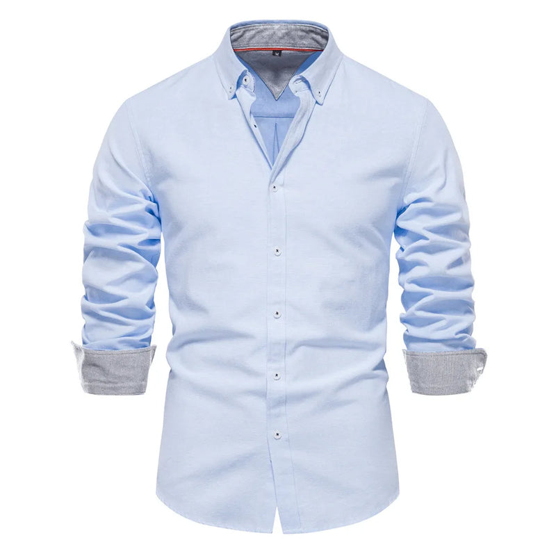 Casual Versatile Design European Size Long-Sleeved Shirt | SAMAG