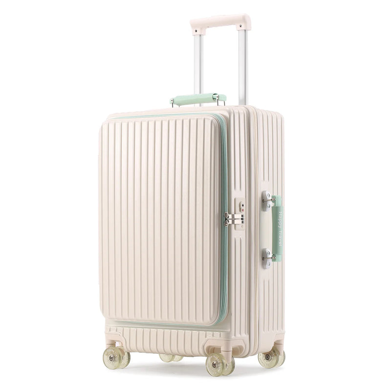 Side Opening Suitcase Scalable Large Capacity Case Rolling Luggage 20/24/28inch Travel Trolley Bag With TSA Lock Colorful Wheels