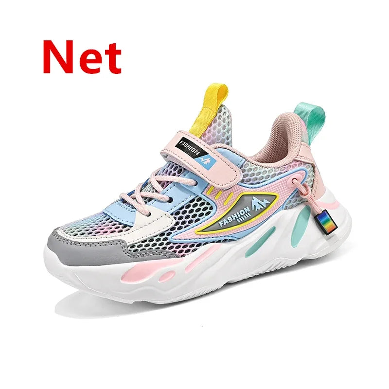 Summer Girls Casual Shoes Children Shoes Kids Female Princess Chunky Sneakers Child Cute 3 5 6 7 8 9 Breathable Light Sneakers
