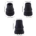 Rubber Pad Cap Non-Slip Walking Stick Crutch Cane Bottom Pads Cover Protector Climbing Hiking Trekking Pole Tip Black 16/19/22mm