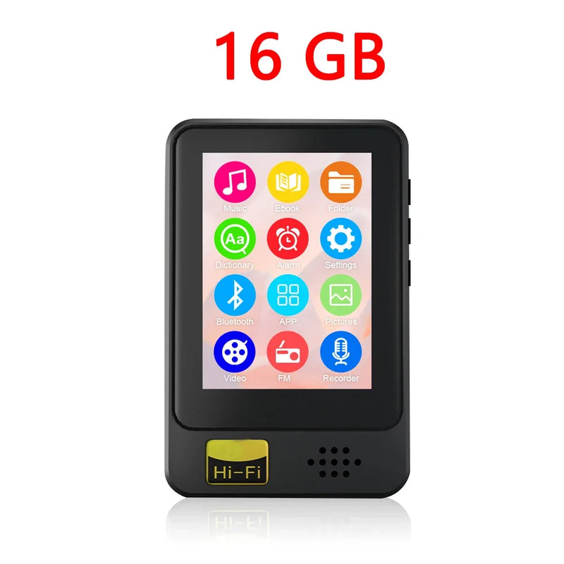 Mini Walkman Full Touch Screen MP3 Player 1.77 Inch Student E-book Reader MP4 Video Player with Built-in Speaker