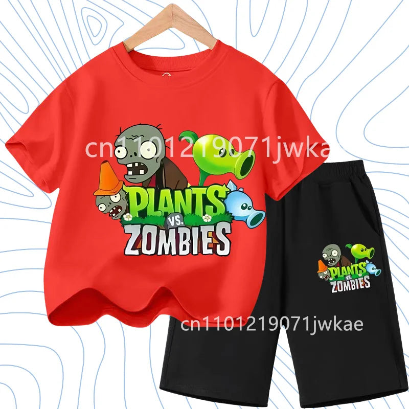 Children's Plants Vs. Zombies Short - Sleeved T - Shirt Set - View 5 | SAMAG