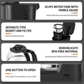 124Coffee Maker, 3-in-1 Single Serve Coffee Maker, Pod Coffee Maker for K-Pod Capsule Pods, Ground Coffee Maker, Leaf Tea Maker