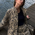 Women Zebra Print Two Piece Set Lapel Collar Elastic Waist Short Sleeve Coat Loose Shorts 2026 Spring Autumn Fashion Casual Suit