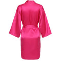 Solid Satin Night Robe, Elegant Half Sleeve V Neck House | SAMAG