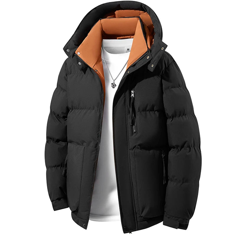 Men's Jacket Stand Collar Mens Parka Winter New Down Jacket Fleece Warm Jackets Men Business Leisure Coat Baseball Coats 3568