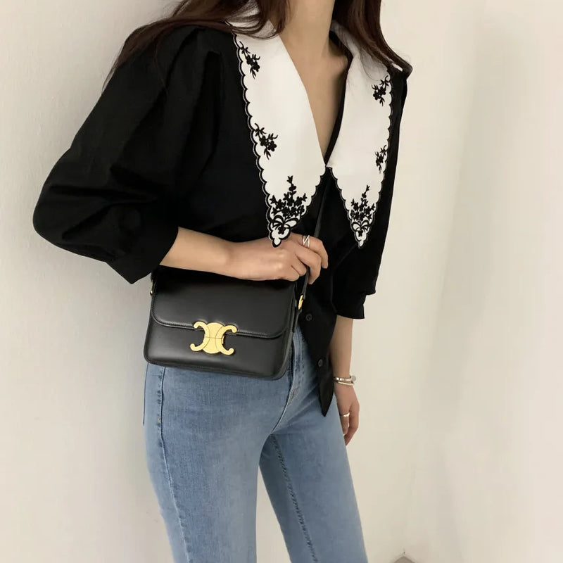 Plus Size Women's Summer Retro Short Sleeve Blouse Loose - View 5 | SAMAG