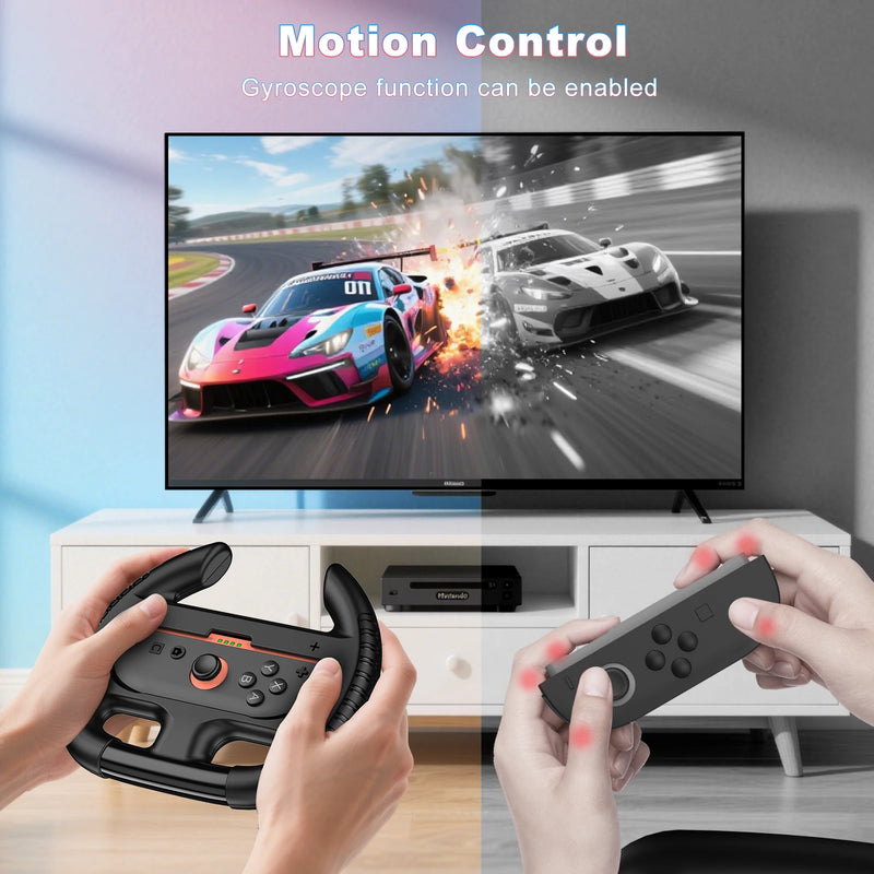 BEBONCOOL 2PCS M400 NEW Racing Steering Wheel for Switch 2 Controller Accessories Handle Grips for Switch 2 Game Accessories