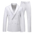 2 Pieces Double Breasted Formal Men Suits Slim FitGroom Tuxedos for Wedding Peaked Lapel Custom Male Blazer Prom Daily Wear