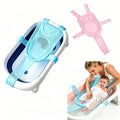 Baby Bath Cushion Pad Newborn Infant Bathtub Mat Supporter Net Summer Nonslip Floating Bathing Five point Adjustable Bath Mat