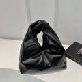 New PU Leather Tote Bags for Women Luxury Niche Design Hobo Bag Women Handbag Simple Pleated Stylish Clutch Bag