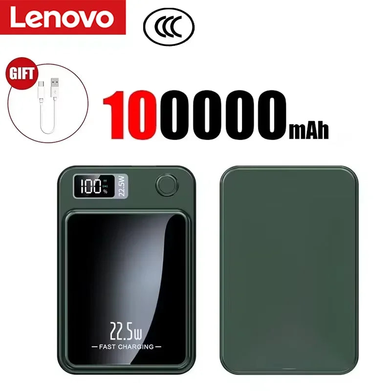 Lenovo 500000mAh Magnetic Wireless Power Bank Portable Fast Charger For Magsafe Auxiliary Battery For Xiaomi Huawei iphone