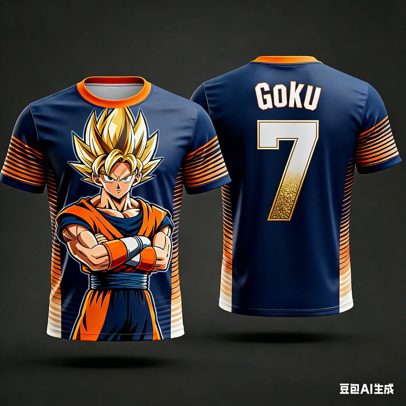 Summer Dragon Ball Retro Fitness T - shirt Men's Oversized - View 8 | SAMAG